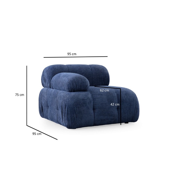 Canapea de colț Atelier Del Sofa Petite 3 Night Blue