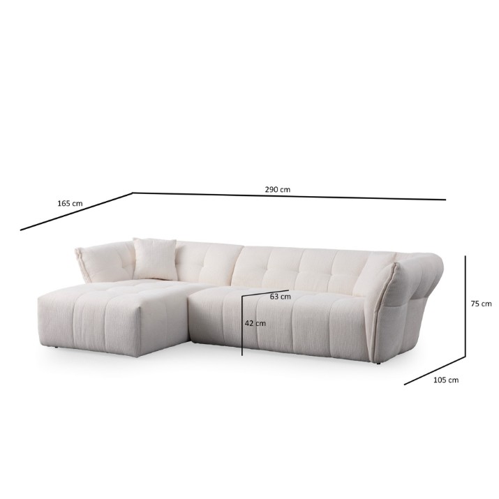 Угловой диван Atelier Del Sofa Boxer Left White