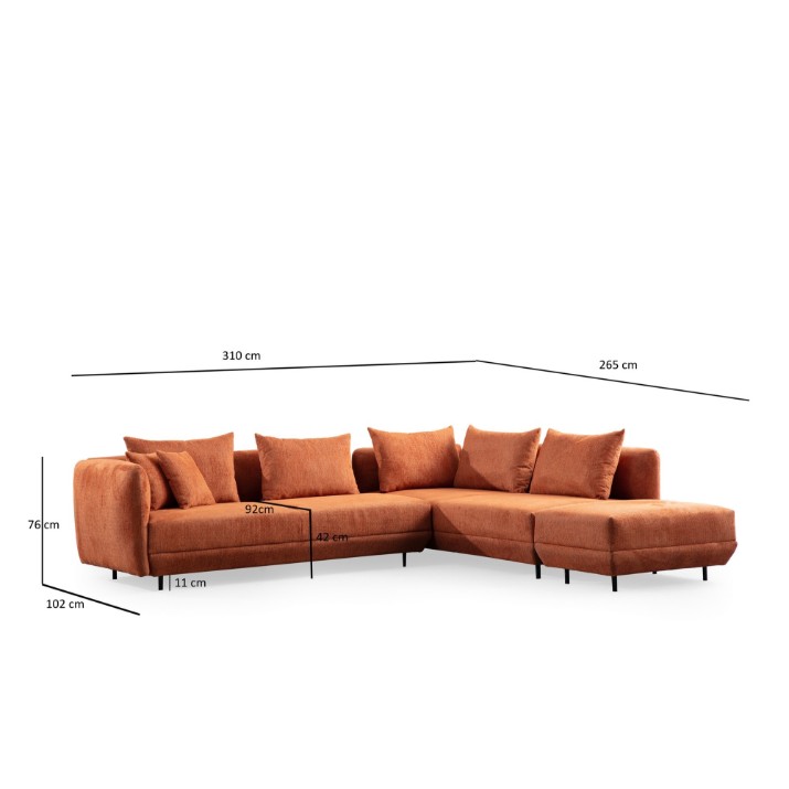 Угловой диван Atelier Del Sofa Floransa Orange
