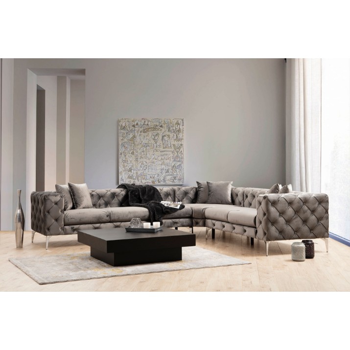 Canapea de colț Atelier Del Sofa Como Right Anthracite