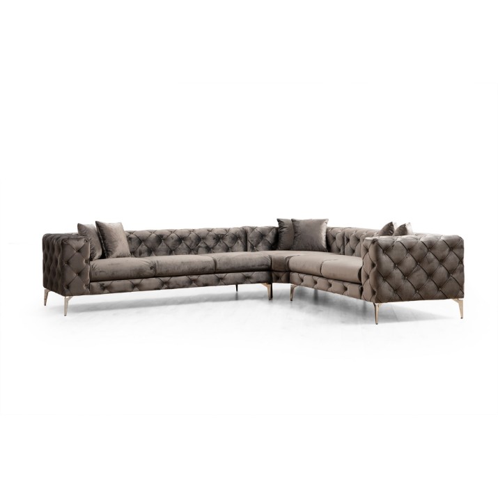 Canapea de colț Atelier Del Sofa Como Right Anthracite