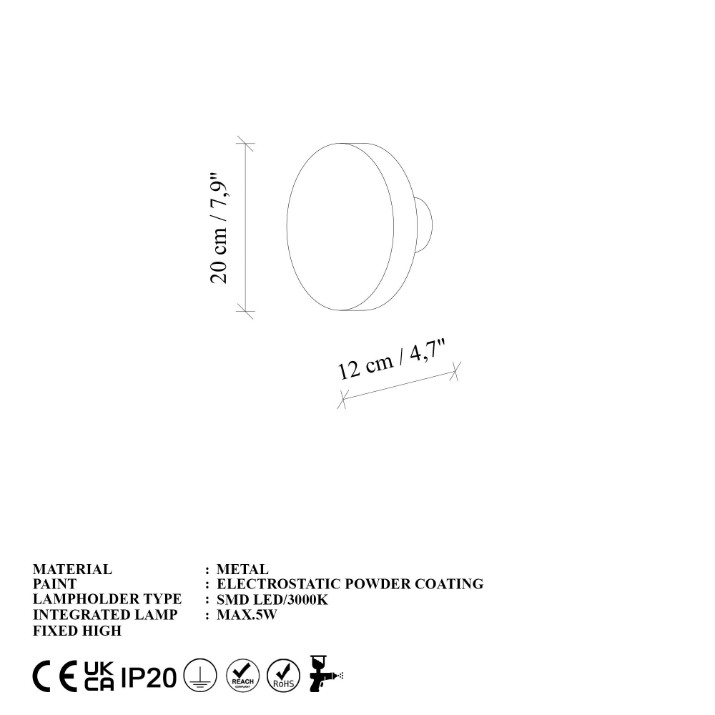 Candelabru de perete Opviq Aura 15520 L