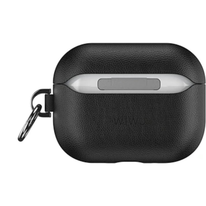 Husă pentru căști WiWU True Genuine Leather Protective Case HC-201 Black