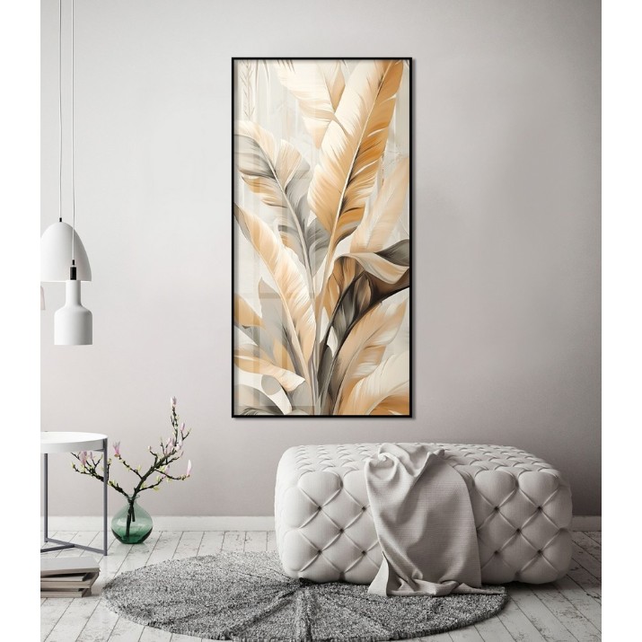 Pictură ArtShop Beige Tropical Leaves 30x60cm (PB146-XL)