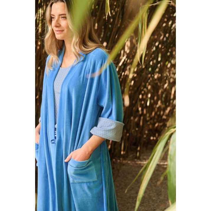 Халат Pip Studio Naomi Velvet Blue s.M (51.510.979)