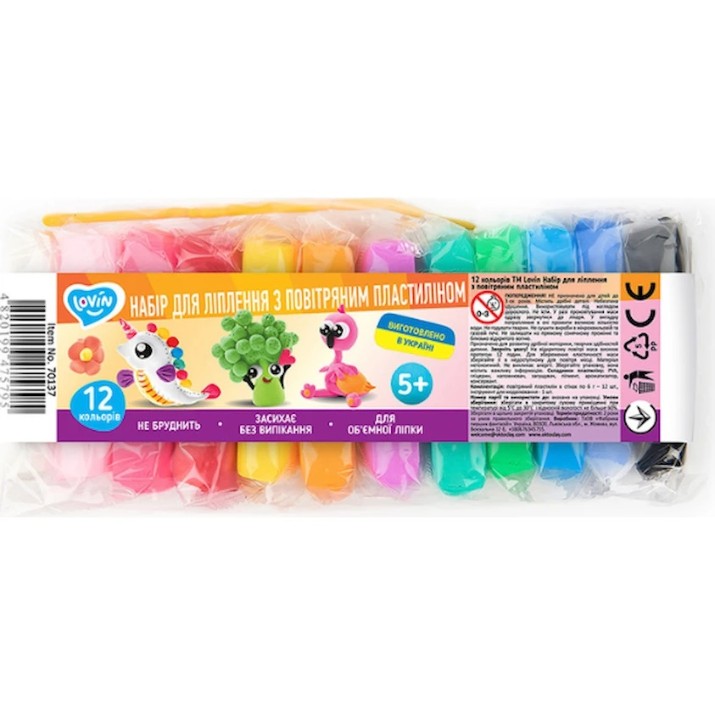 Пластилин OKTO Clay 12pcs (70137)