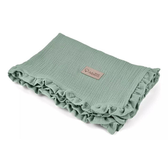 Pătura pentru bebeluși Albero Mio Muslin Green CC4 100x80cm