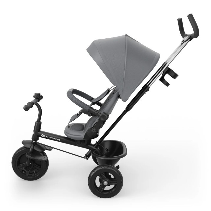 Bicicletă copii Kinderkraft Aston 2 Plus Grey (KRASTO02GRYPL00)