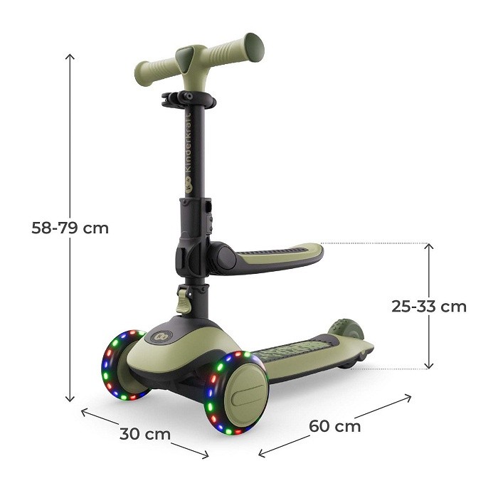 Самокат KinderKraft Halley 2 2in1 Green (KRHALL02GRE0000)