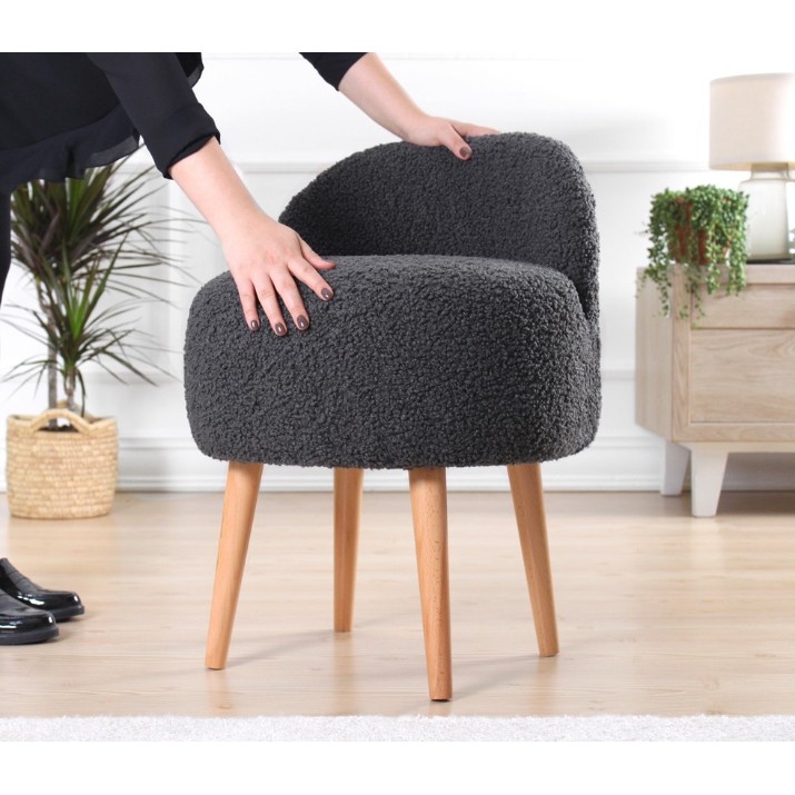 Fotoliu moale Atelier Del Sofa Rufmee Dark Grey