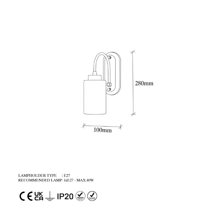 Candelabru de perete Opviq Hemikilo 13161