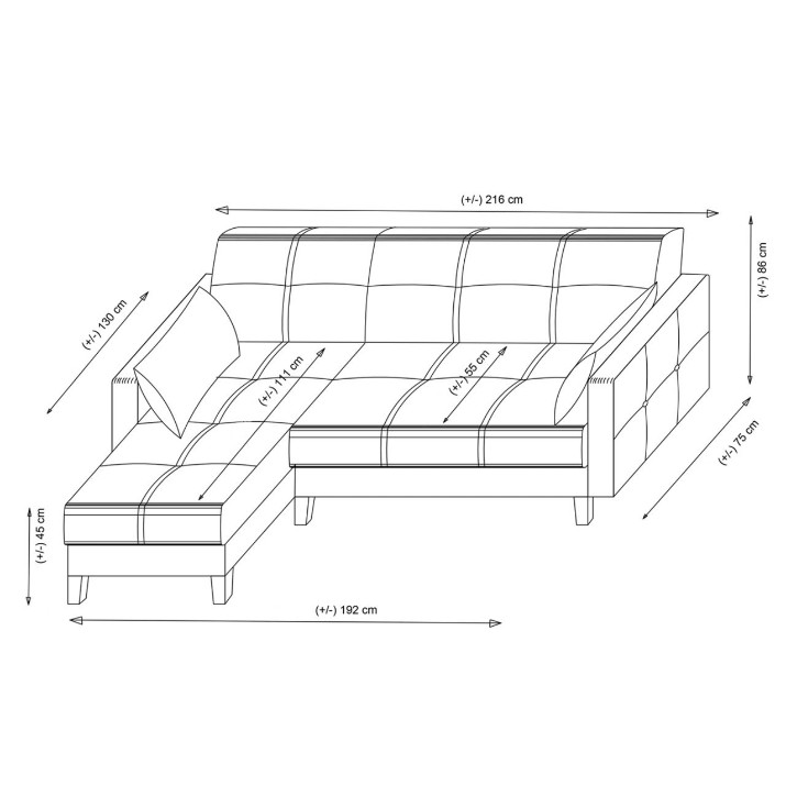 Угловой диван Atelier Del Sofa Polya Dark Grey