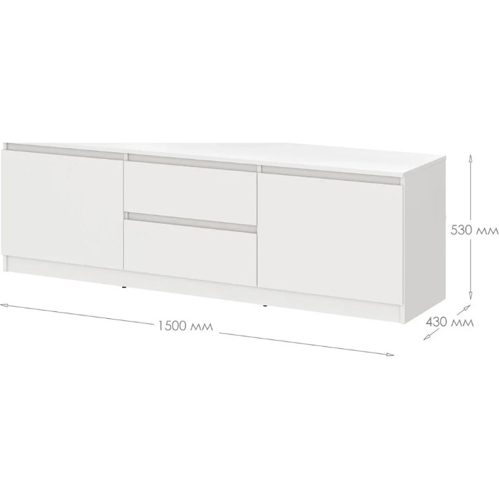Comodă TV MebelStar Neo 2S2D 150x43x53cm Cashmere (MBS-1254)