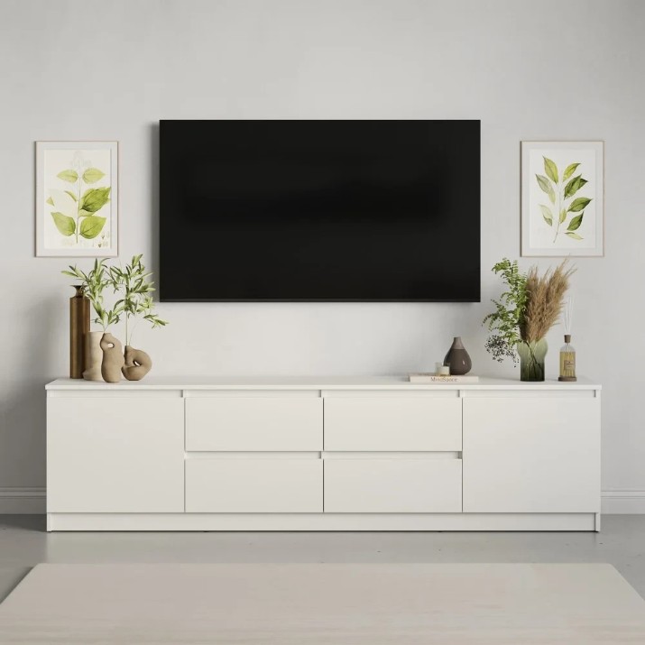 Тумба под ТВ MebelStar Neo 4S2D 200x43x53cm White (MBS-1260)