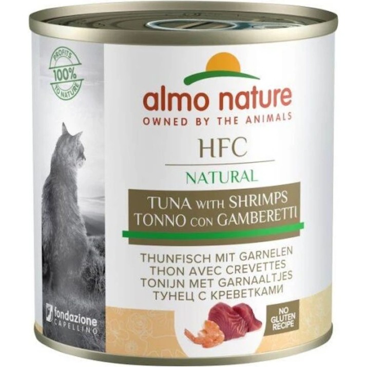 Влажный корм для кошек Almo Nature Natural Tuna/Shrimps 280g