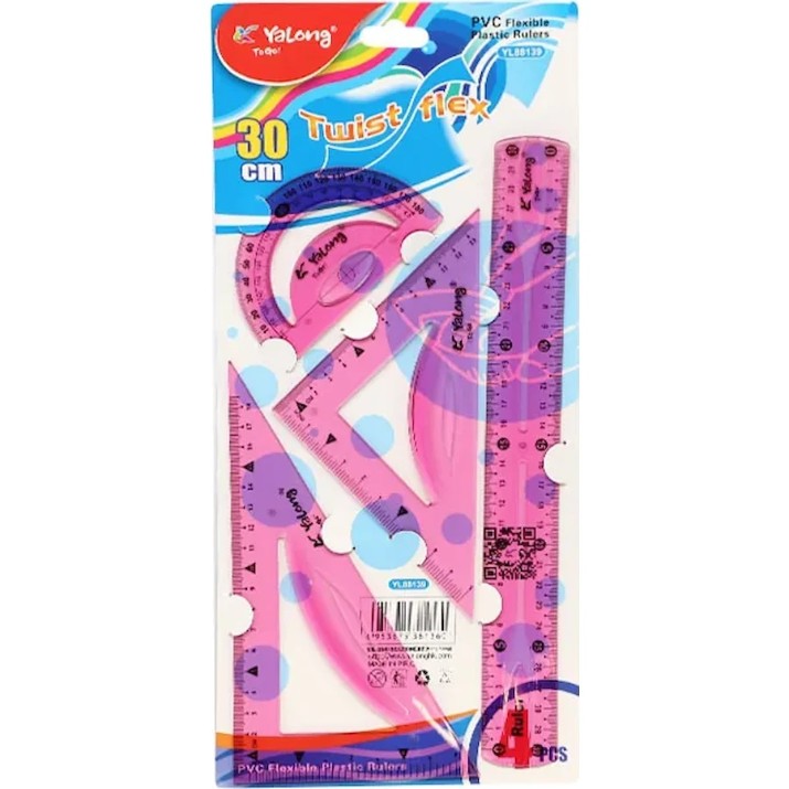 Set rigle Yalong Flexy 30cm Pink (YL88139)