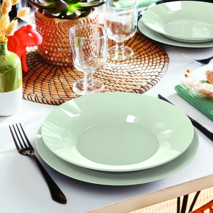 Set farfurii adânci Luminarc Paradise Green 22 cm 6pcs (V9219)