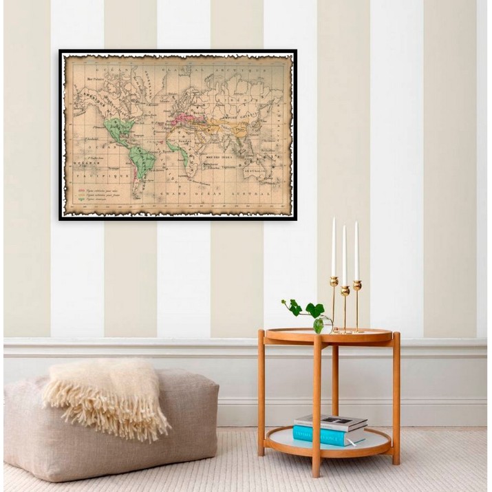 Картина ArtShop Old-style World Map 60x40cm (PCM75-L-L)