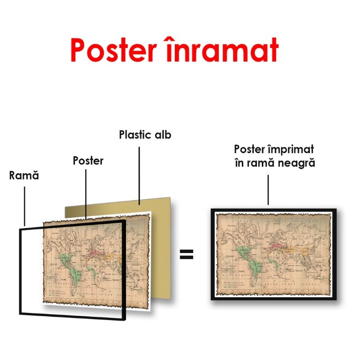 Картина ArtShop Old-style World Map 90x60cm (PCM75-LL)