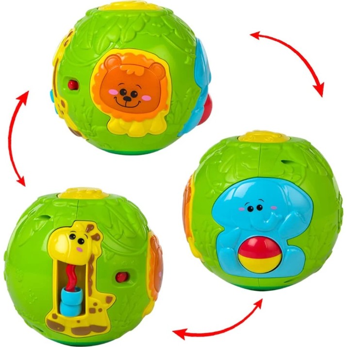 Интерактивная игрушка Winfun Roll ‘N Pop Jungle Activity Ball (072893)