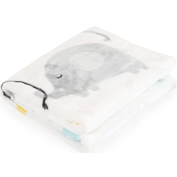Pătură pentru bebeluși Cangaroo Softy White 140x110cm (MT.235141)