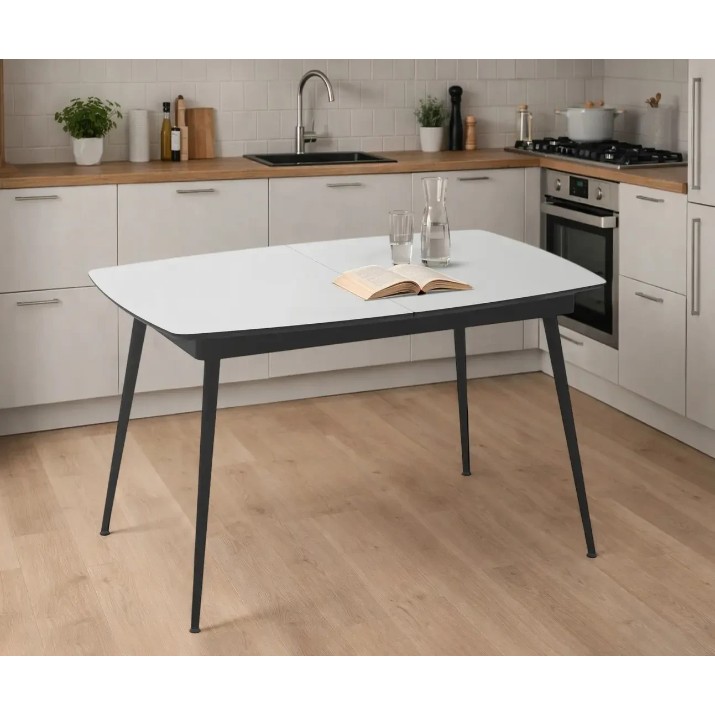 Обеденный стол Magnusplus Yense 125 80x125/164 Senkron white