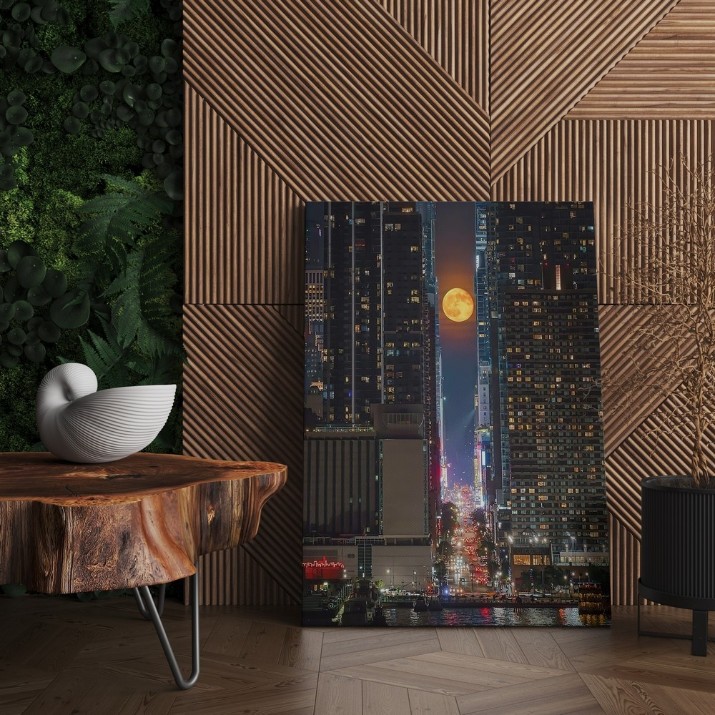 Картина ArtShop The Moon Through the City at Night 50x75cm (PCM118-M-PL)