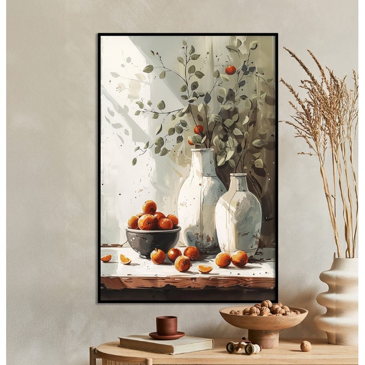 Pictură ArtShop Vase with Branches and Oranges 40x60cm (PNAT116-L-L)