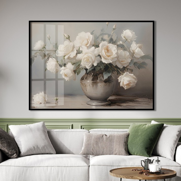 Картина ArtShop Vase with White Roses 90x60cm (PNAT100)
