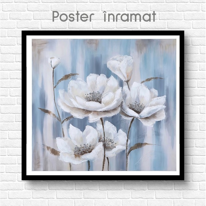 Pictură ArtShop White Flowers 100x100cm (PNAT49-LL)