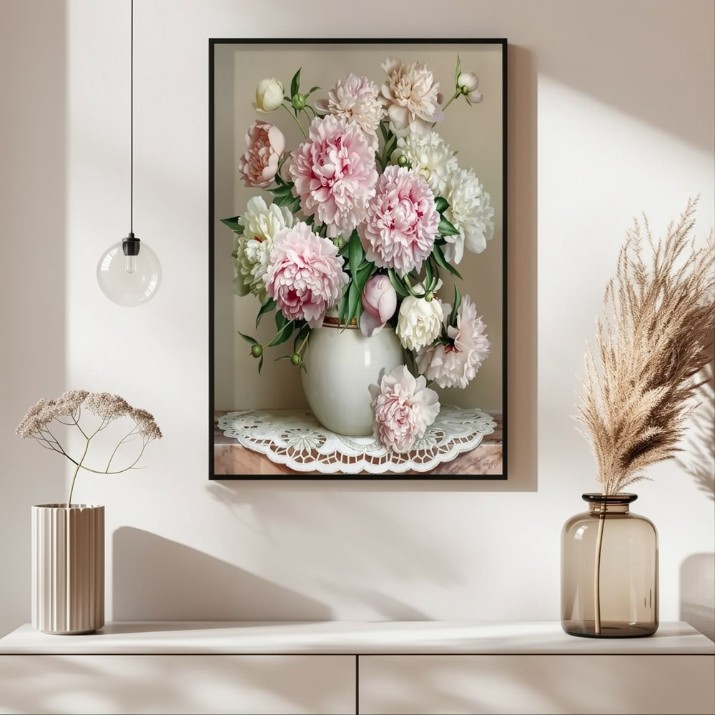 Картина ArtShop White Vase with Pink Peonies 60x90cm (PNAT28-LL)