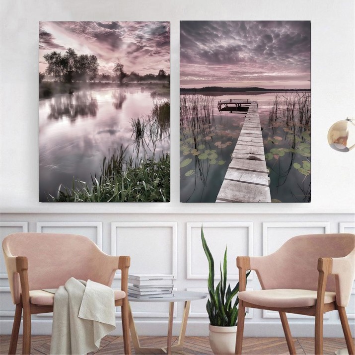 Картина ArtShop Sunset by The Lake Diptych 30x45cm (SET271)