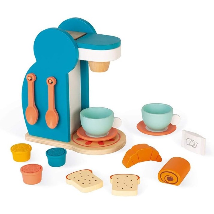 Masina de cafea Janod Breakfast Playset