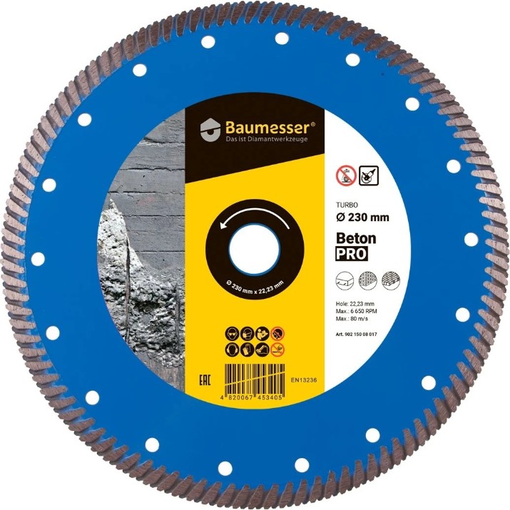 Disc de tăiere Baumesser 1A1RSS/C3-H Beton PRO d230 (94315008017)