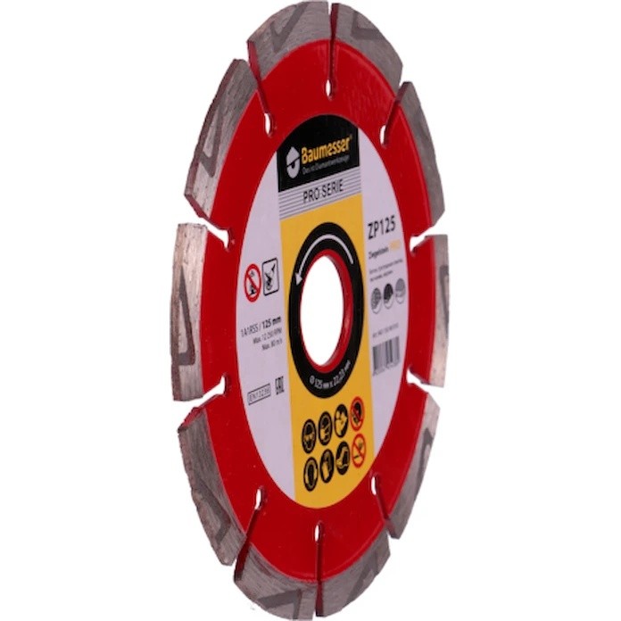 Disc de tăiere Baumesser 1A1RSS/C3-H Ziegelstein PRO d125 (94315090010)