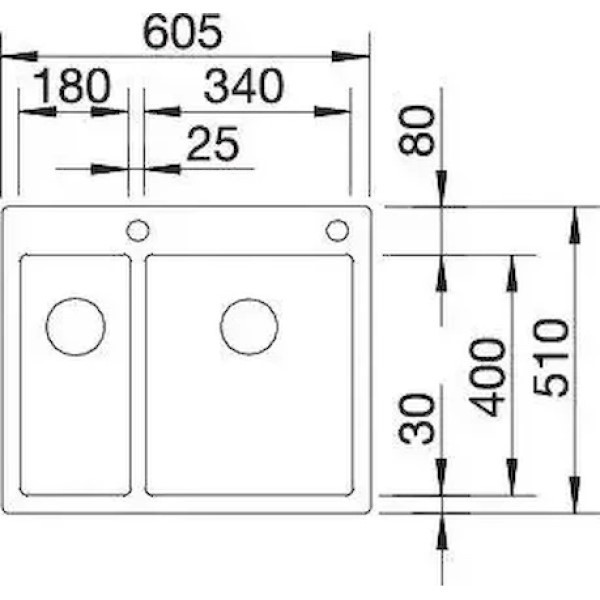 Chiuvetă de bucătărie Blanco Claron 340/180-IF/A (521647)
