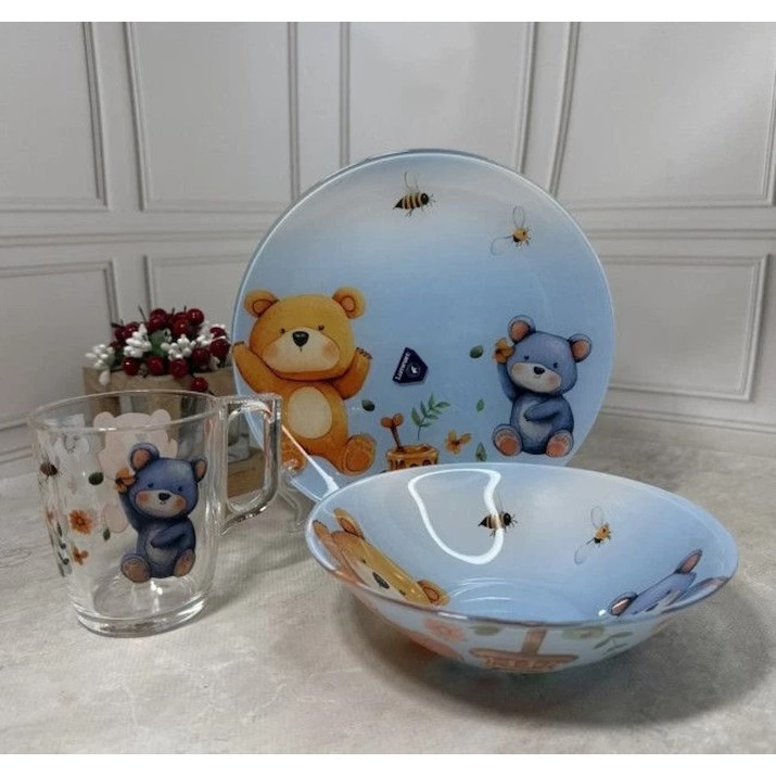 Set veselă pentru copii Luminarc Little Bear Feast (X3063)