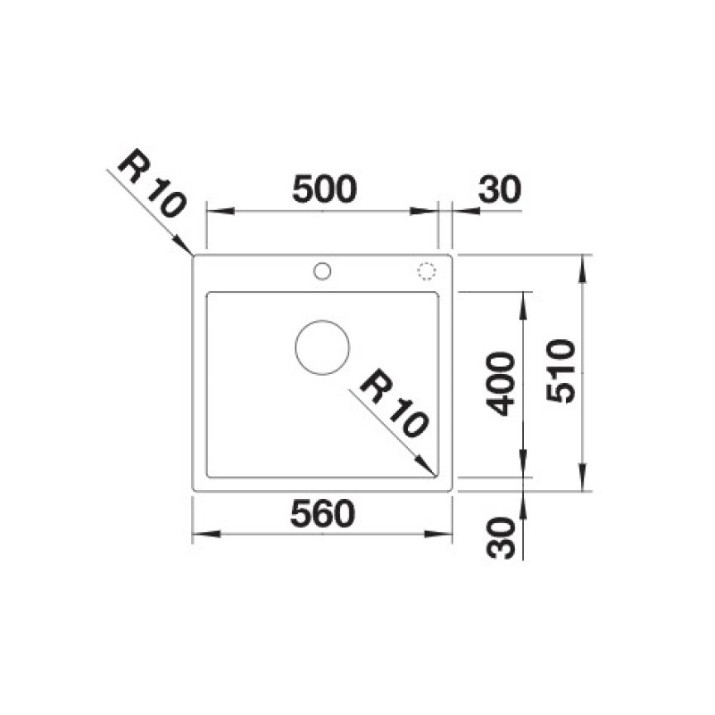 Chiuvetă de bucătărie Blanco Claron 500-IF/A (521633)
