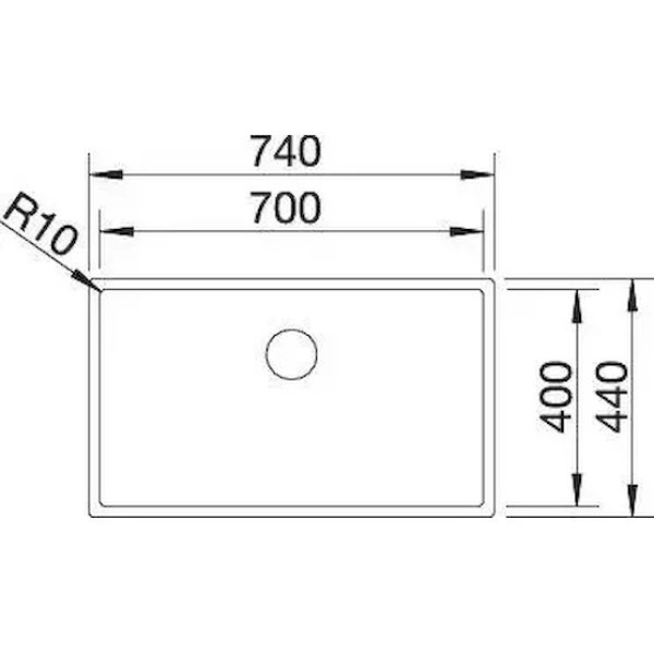 Chiuvetă de bucătărie Blanco Claron 700-IF (521580)