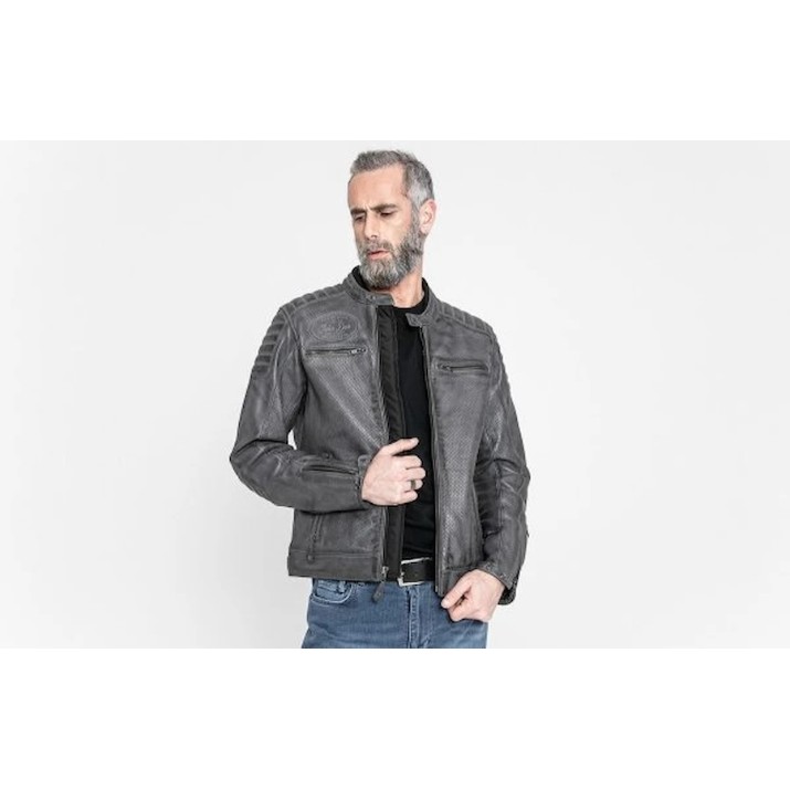 Jachetă moto John Doe Storm Grey, s.M (JLE6010)