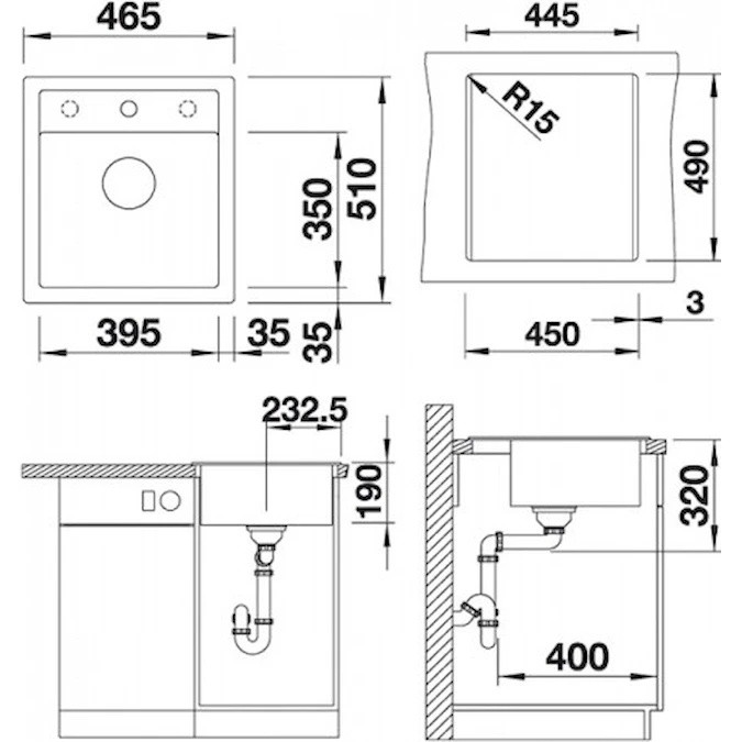 Кухонная мойка Blanco Dalago 45 (527242)
