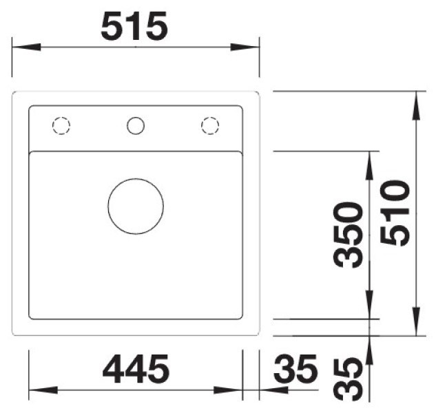 Chiuvetă de bucătărie Blanco Dalago 5 (518521)