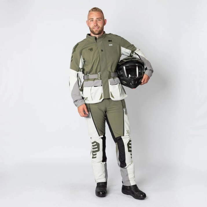Pantaloni de moto iXS Venture-STX 1.0 Laminated Olive/Light Grey (X2-015405-079-M)