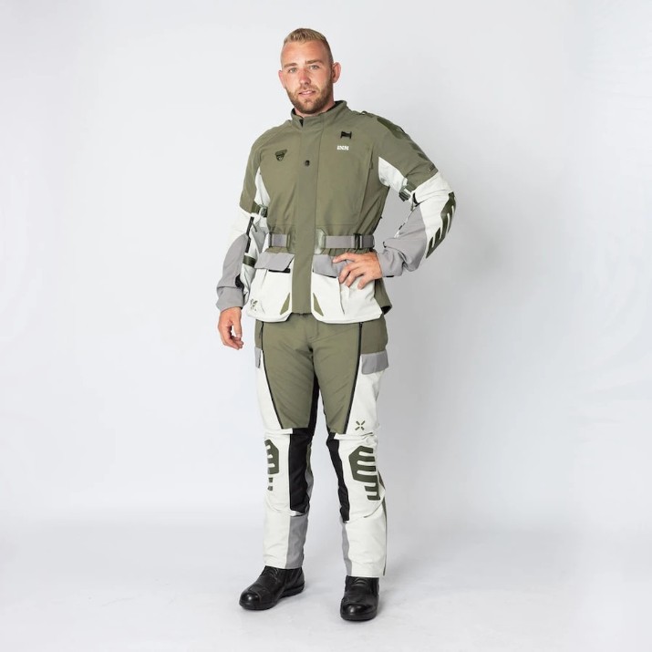 Pantaloni de moto iXS Venture-STX 1.0 Laminated Olive/Light Grey (X2-015405-079-XL)