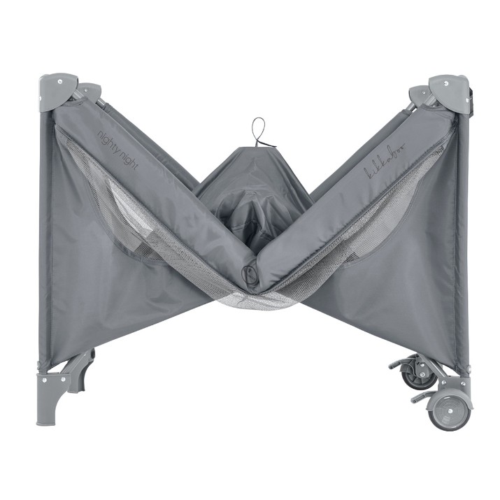 Pătuț pliabil Kikka Boo Nighty Night Grey 2026 2 Levels