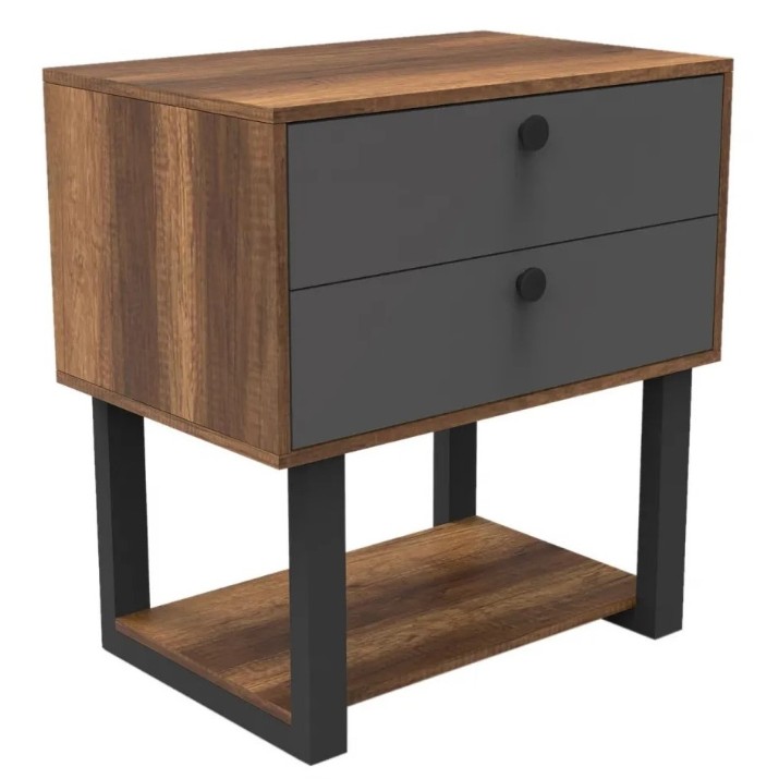 Тумба Trendy MN03-BA Walnut/Anthracit 85x80x52cm GTR001859