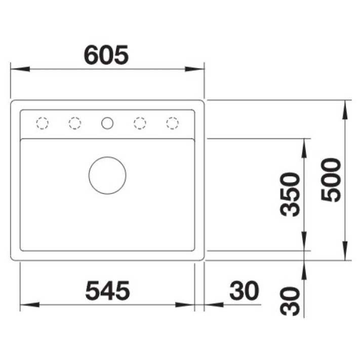 Chiuvetă de bucătărie Blanco Dalago 6-F (527247)