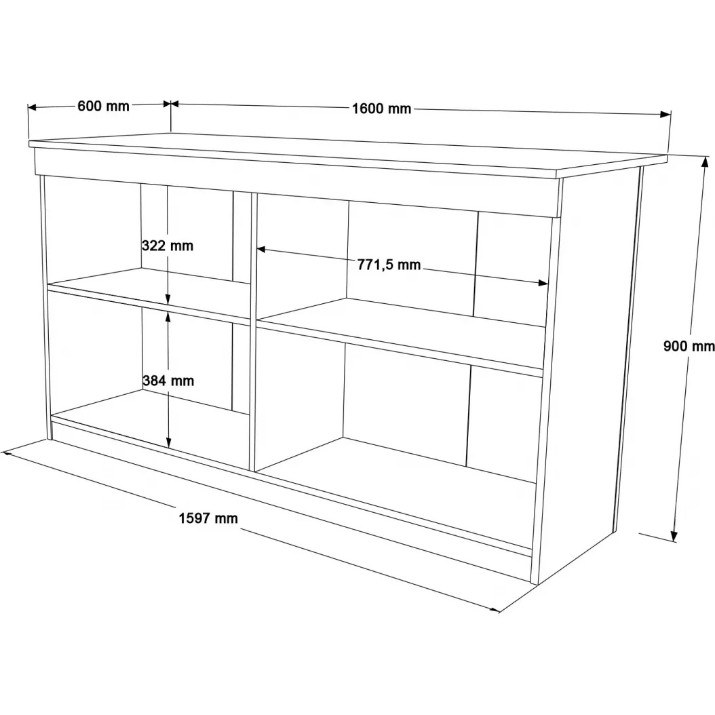 Барный стол Trendy OR1-S Oak 160x90x60cm GTR005763