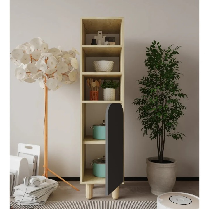 Стеллаж Trendy Parma 1 Sapphire Oak/Anthracite 37x155x40cm (GTR008086)