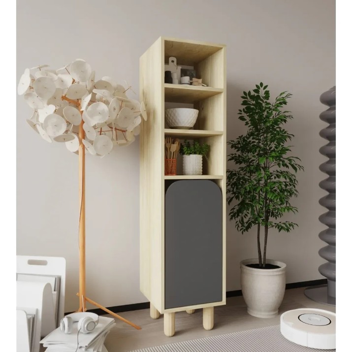 Стеллаж Trendy Parma 1 Sapphire Oak/Anthracite 37x155x40cm (GTR008086)